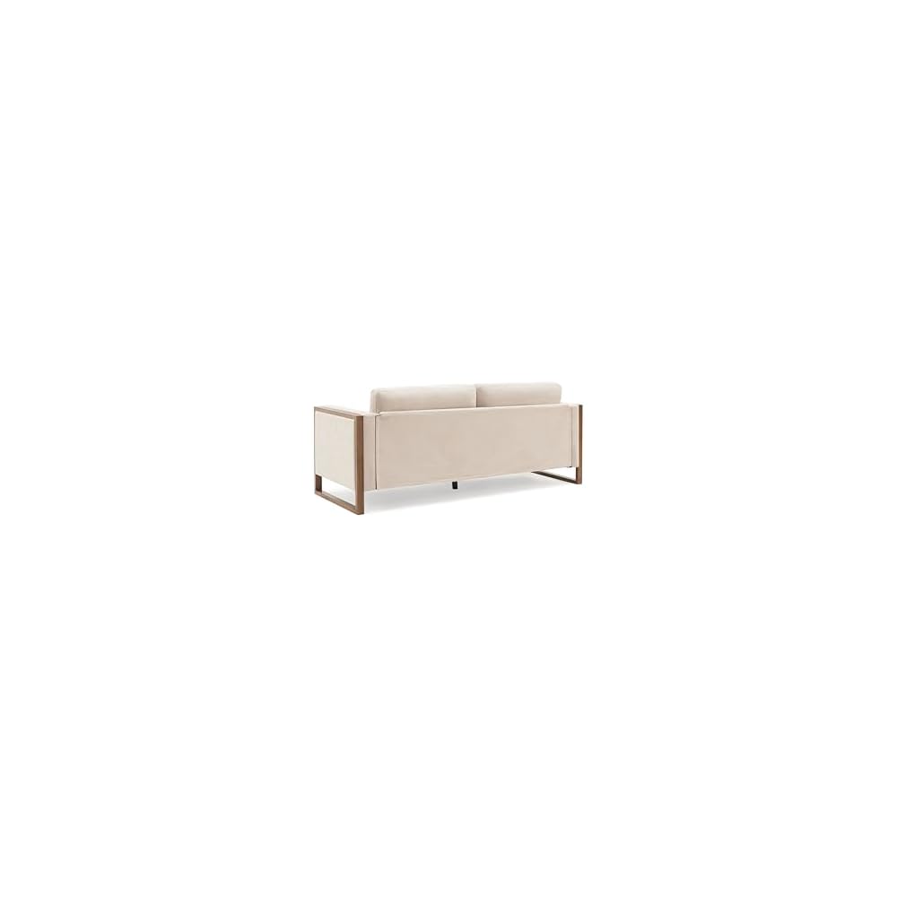 Christopher Knight Home Bricez 79" Sofa Couch, Cozy Upholstered 3-Seater Sofa, Oversized Loveseat, Comfy Fabric Couches for Living Room and Office, Modern Couch and Sofa, Wooden Frame, Taupe Beige