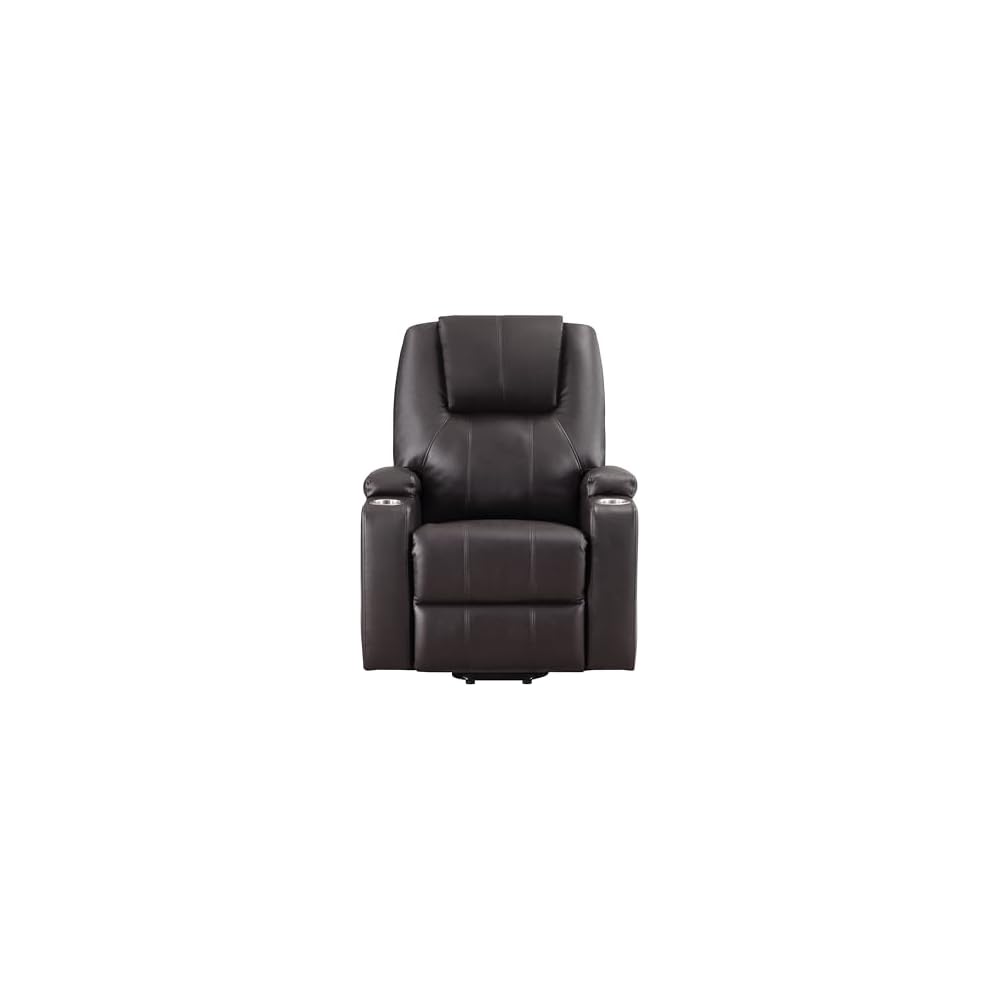 Acme Evander Upholstered Recliner with Power Lift in Brown