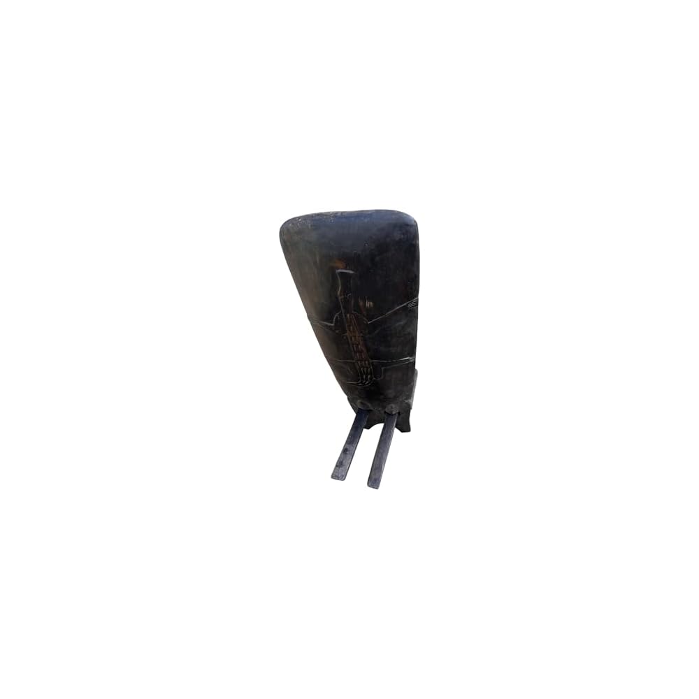 Senufo Stargazer Folding Antique Chair: Hand-Carved African Wood