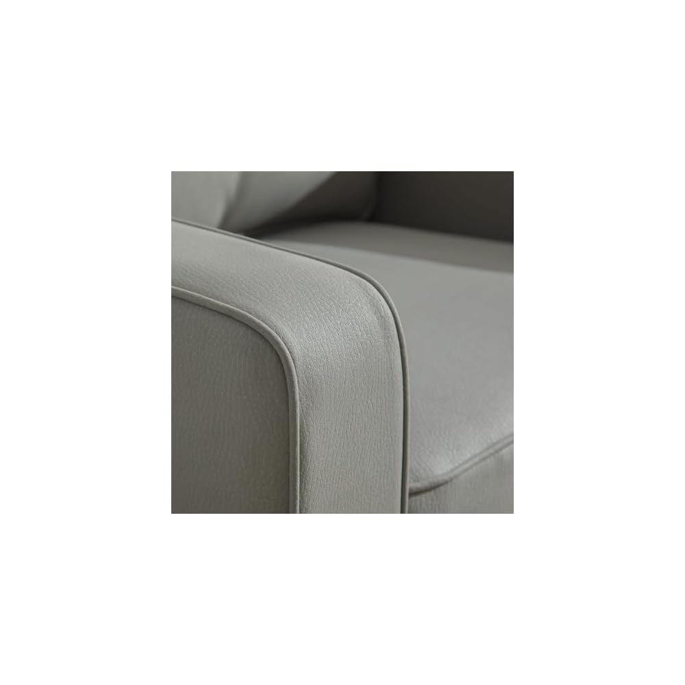33.6''W Upholstered 360° Swivel Armchair with Hidden Storage, Tech Cloth Fabric Armrests Accent Square Club Chair Single Sofa with Pillow for Living Room, Bedroom,Reading Nook,Corner