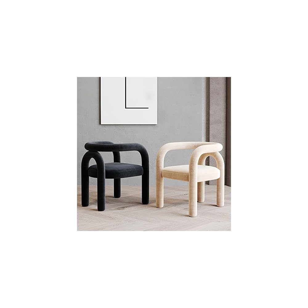 Cosmetic Chair Scandinavian Living Room Furniture Leisure Chair Reclining Dining Chair Cashmere Sofa Armchair Makeup Stool (Color : D, Size : 1 Code) (A 1 Code)