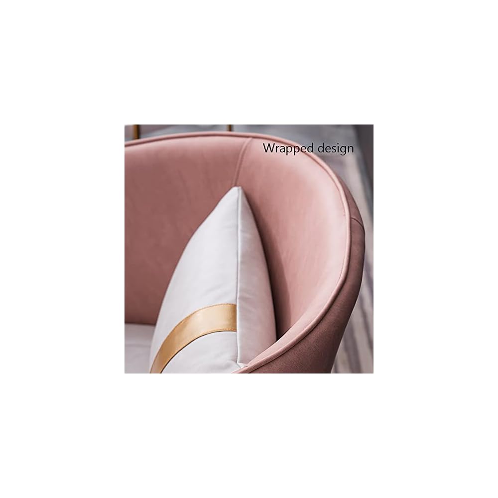 Nordic Sofa Chair, Using Technical Cloth and High-Density Sponge, Easy to Clean, Good Resilience, Suitable for Living Room Use (Pink)