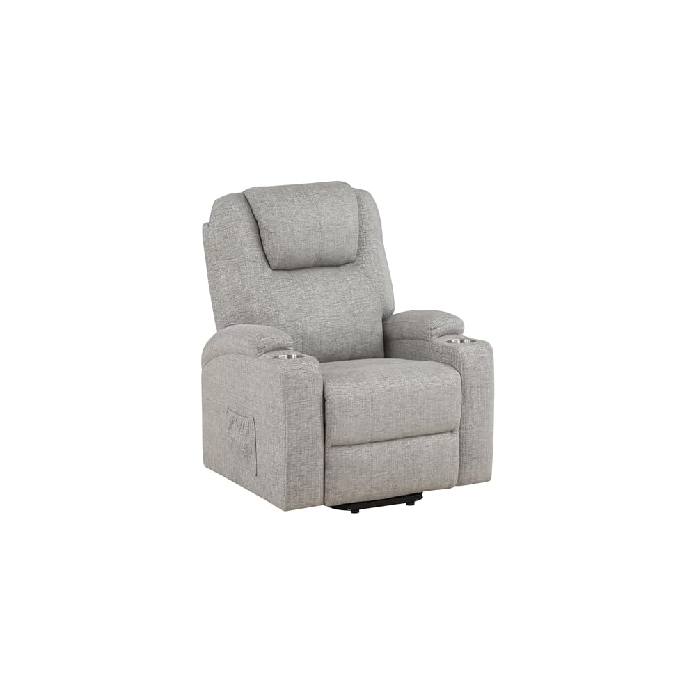 Acme Evander Upholstered Recliner with Power Lift in Brown