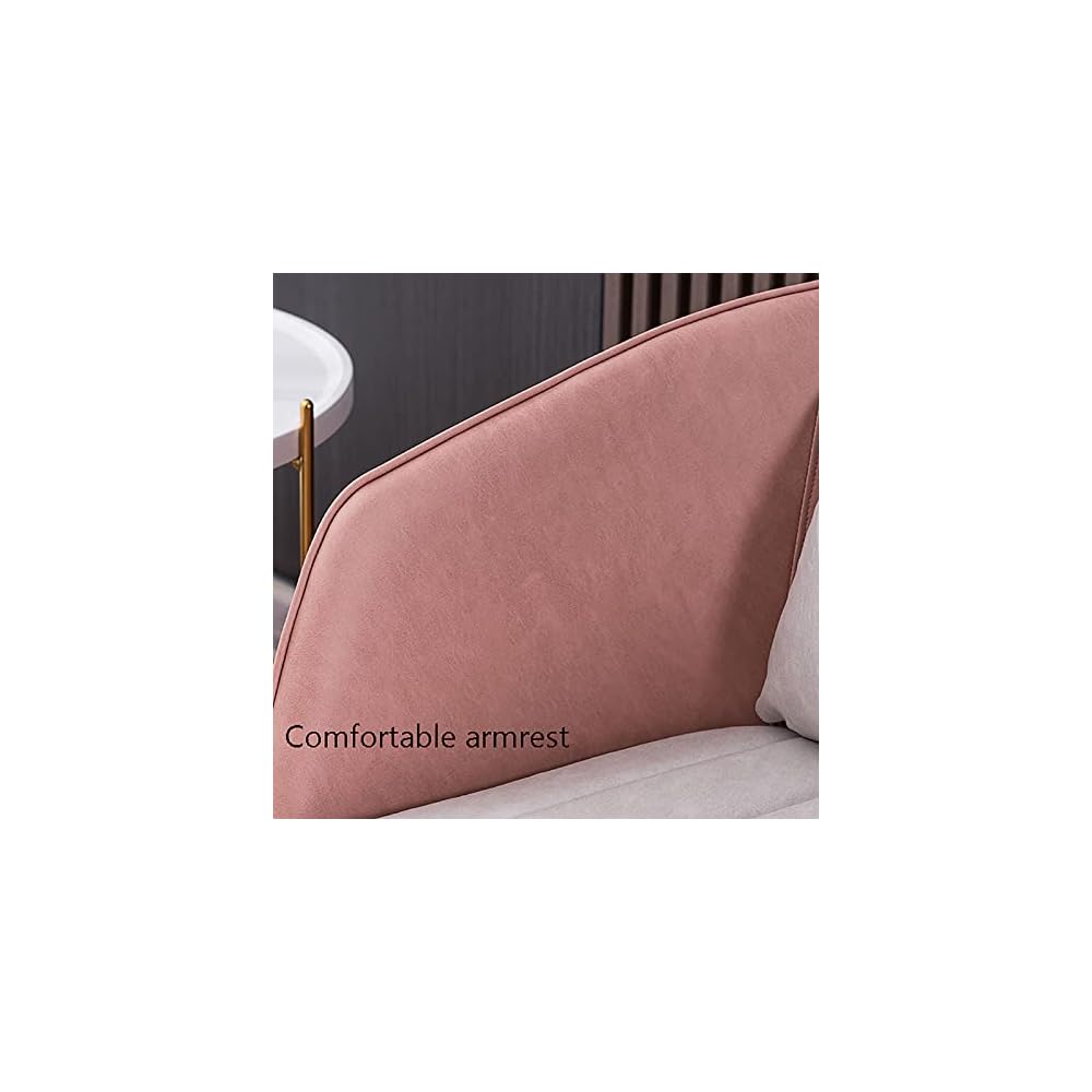 Nordic Sofa Chair, Using Technical Cloth and High-Density Sponge, Easy to Clean, Good Resilience, Suitable for Living Room Use (Pink)