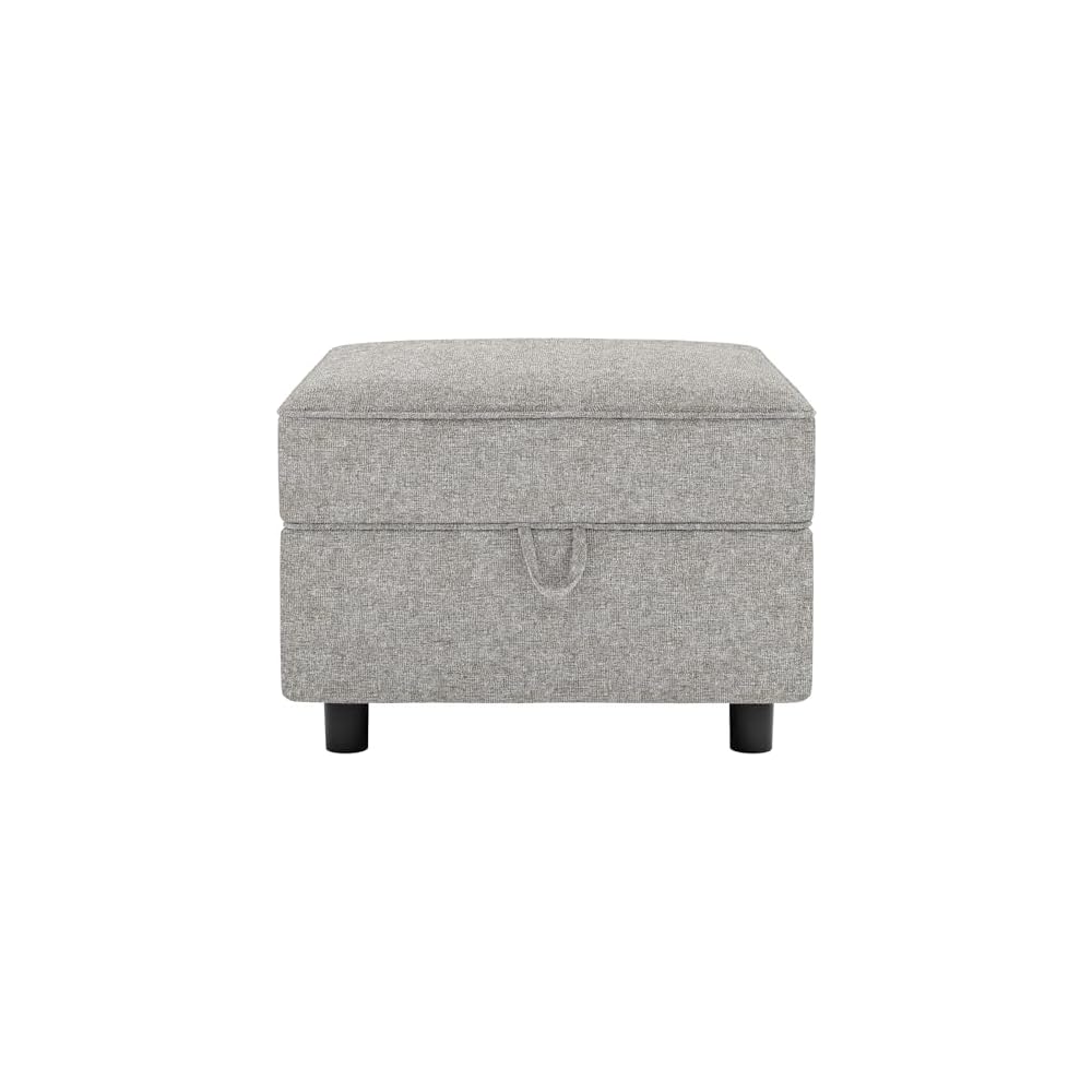 Ottoman Module for Modular Sectional Sofa, Storage Ottoman Footrest and Seat Cube for Living Room,Grey