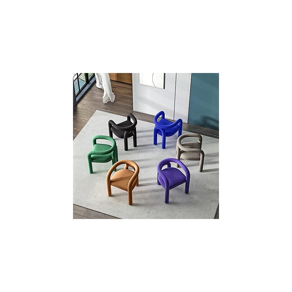 Cosmetic Chair Scandinavian Living Room Furniture Leisure Chair Reclining Dining Chair Cashmere Sofa Armchair Makeup Stool (Color : D, Size : 1 Code) (A 1 Code)