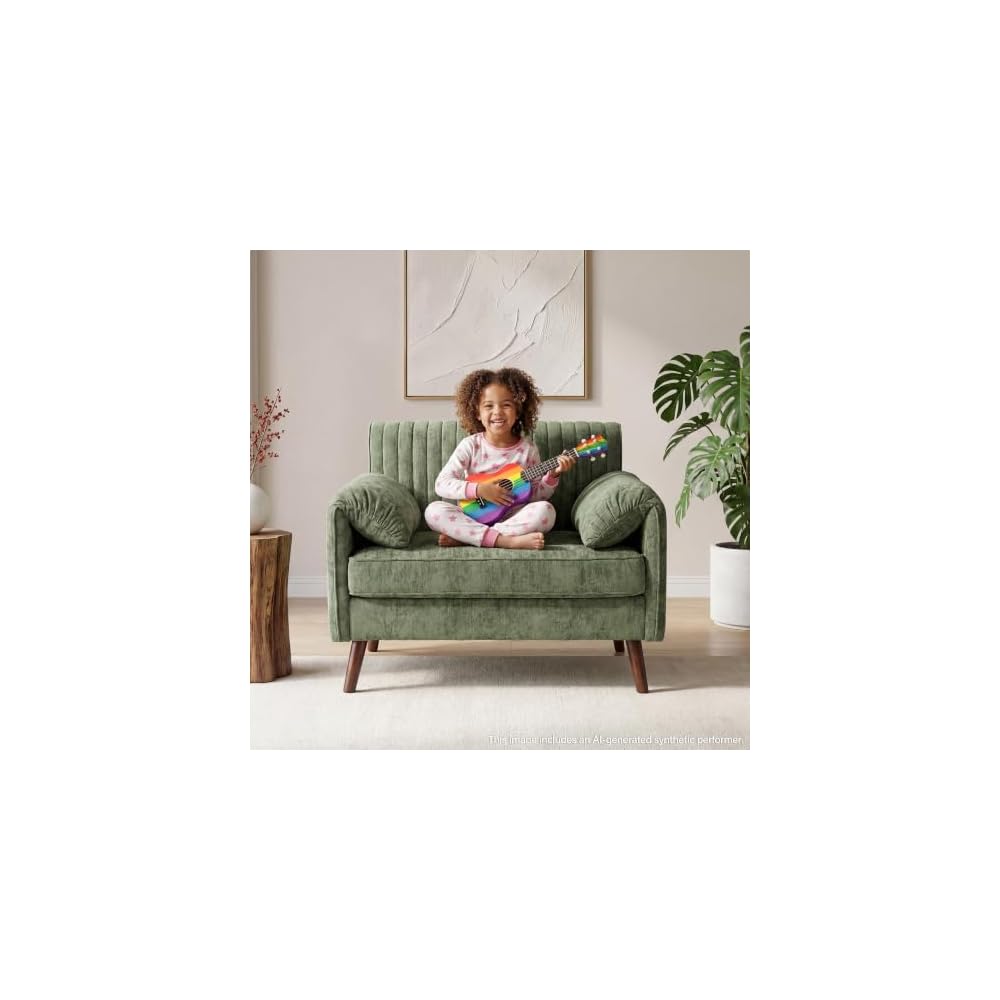 Modern Oversized Accent Reading Chair for Living Room, 43", Chenille, Beige