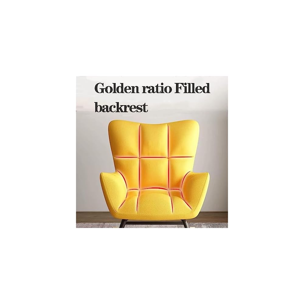 LSLYTQ upholsted Rocking Chair,Living Room Rocking Chair Reclin Fabric Upholsted w High Backrest,Rocking Comfortable Chairs