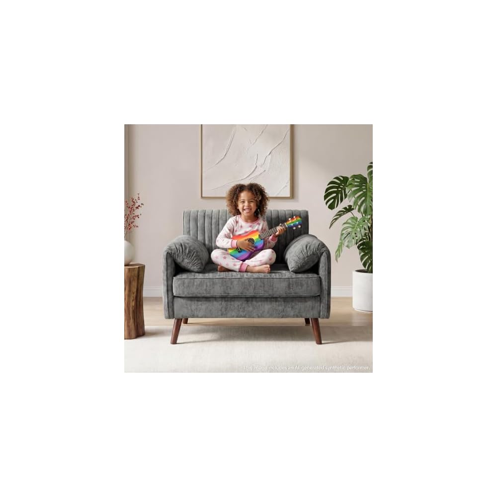 Modern Oversized Accent Reading Chair for Living Room, 43", Chenille, Beige