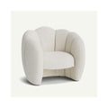 Luxurious Velvet Recliner – Modern Single Seating Sofa Chair White