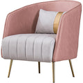 Nordic Sofa Chair, Using Technical Cloth and High-Density Sponge, Easy to Clean, Good Resilience, Suitable for Living Room Use (Pink)