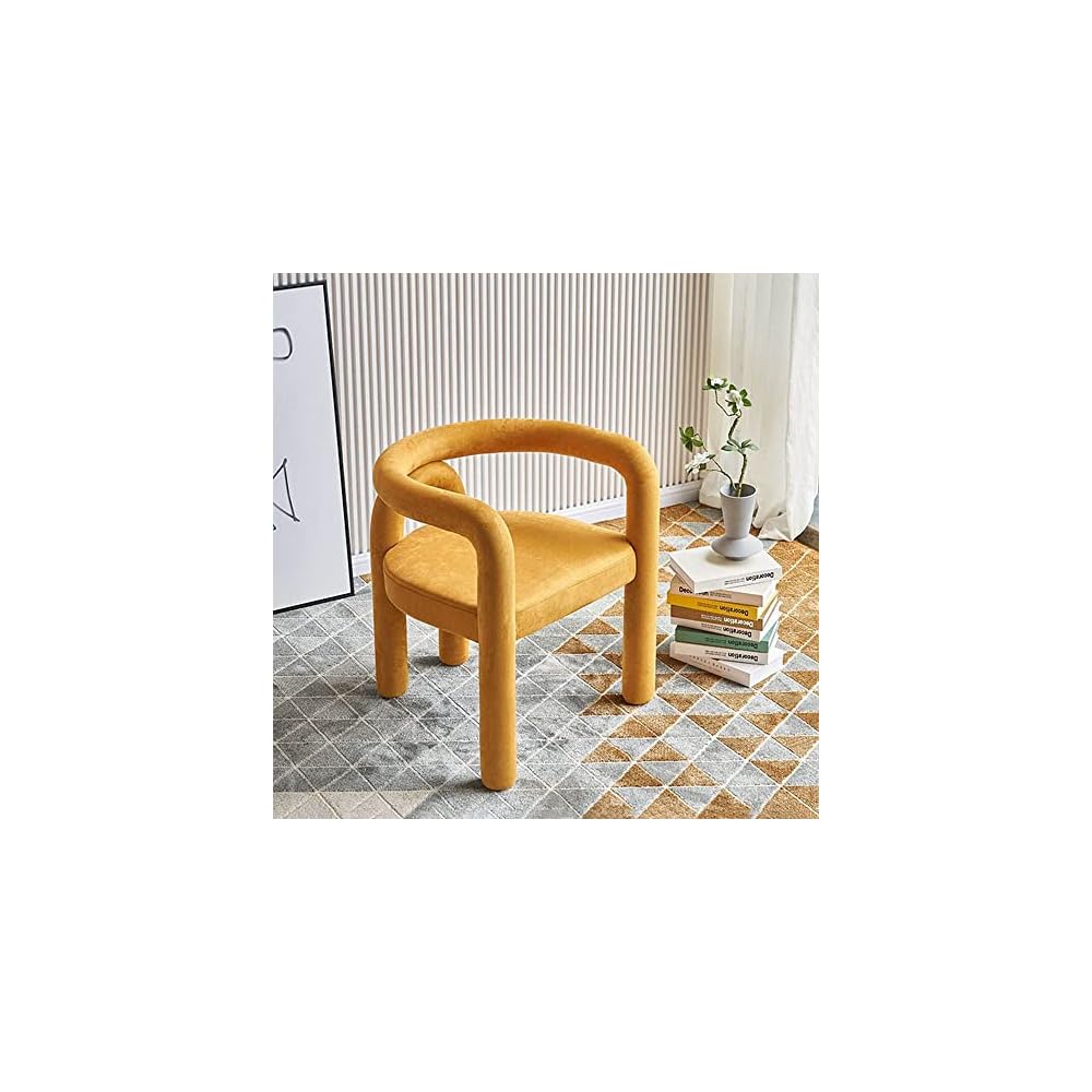 Cosmetic Chair Scandinavian Living Room Furniture Leisure Chair Reclining Dining Chair Cashmere Sofa Armchair Makeup Stool (Color : D, Size : 1 Code) (A 1 Code)