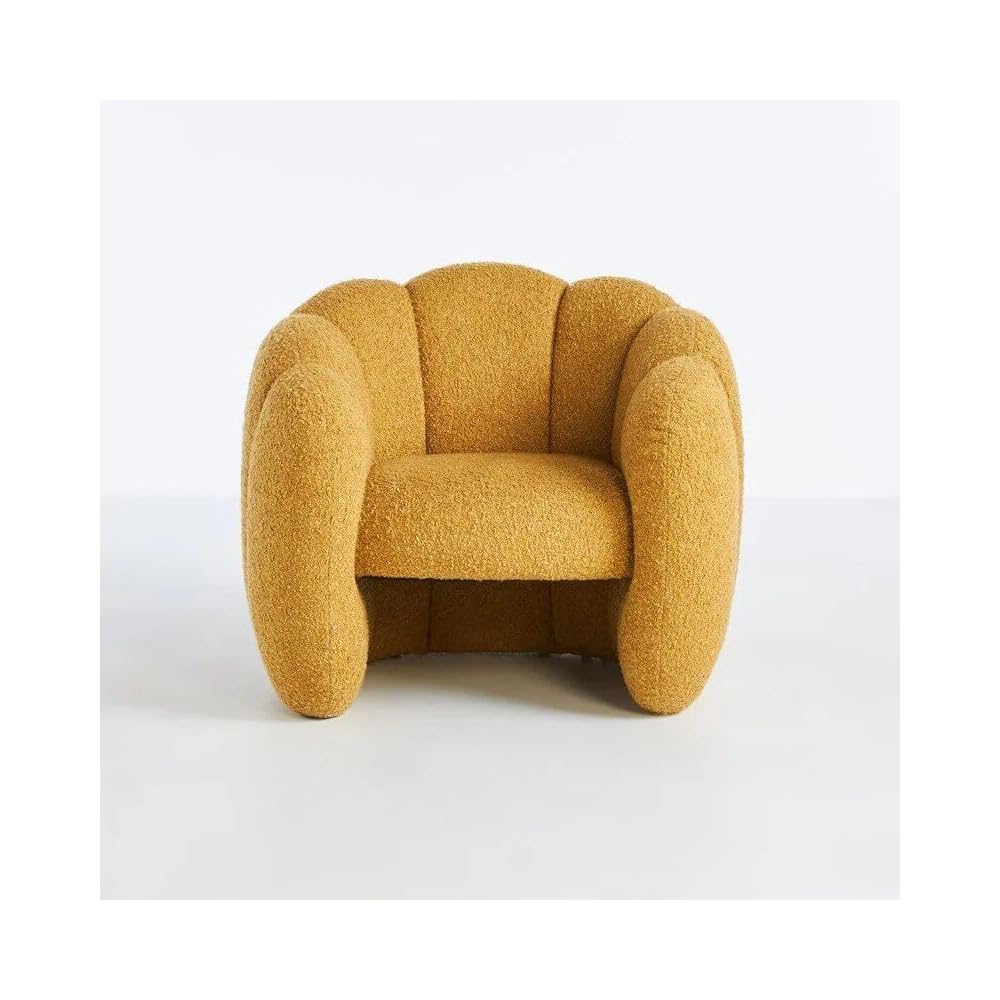 Luxurious Velvet Recliner – Modern Single Seating Sofa Chair White