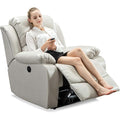 Power Lift Chair Recliner for Elderly Home Theater Seating,Adjustable Single Massage Recliner Sofa with Thicken Widen Armrest Pad with Side Pocket USB Port