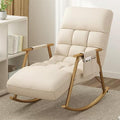 LSLYTQ Adjustable High Backrest Comfort Recliner Rocking Chair - Upholstered Recliner for Living Room and Bedroom - Relax Lounge Chair with Armrest Side Pocket