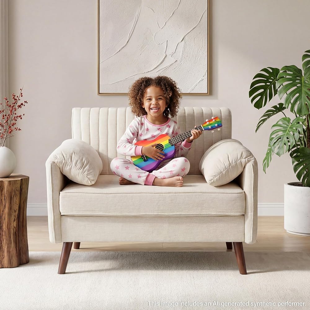 Modern Oversized Accent Reading Chair for Living Room, 43", Chenille, Beige