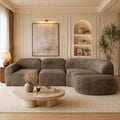 Merax 4-Seat Curved Modular Sofa, Fully Assembled Modern Couch